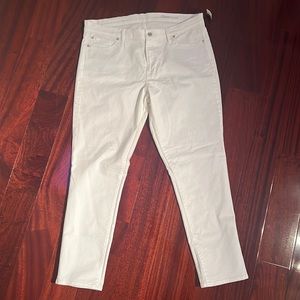 BRAND NWT White Gap skinny jeans WOMEN Sz. 34r (womens 16-18)